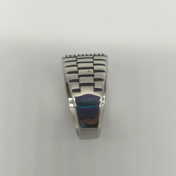 2007- Royal Blue Cubic Zirconia Handmade Men's Ring Size 10 NWT - Picture 6 of 7